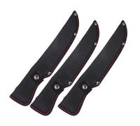 CLISPEED Fodero per Coltello Oxford Nero Bottone a Pressione Set da 3 Protezioni per Lame da Chef 275X5 CM Custodia Portatile per Campeggio Sicurezza e Protezione Bordi