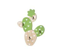 CLISPEED Ganci Decorativi e Funzionali Nordico in Legno a Forma di Cactus per Appendere Cappelli e Abiti per Ufficio e Cucina