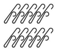 CLISPEED Ganci Espositivi in Plastica Nera 8,5 Cm Set 280 Pezzi - Ganci Curvi per Calzini Boutique, Mollette per Cappelli e Clip per Borse, Organizzazione Versatile per Negozi e Uso