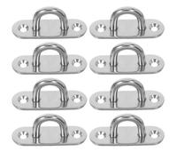 CLISPEED Ganci Piastra ad Occhiello in Acciaio Inossidabile Fibbie per Porte Vela Forma di U Ganci da Parete Resistenti per Appendere Ventilatori Tende Vela e Sacchi per Uso Interno