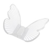 CLISPEED Gancio Adesivo da Parete a Farfalla in Acrilico Trasparente Ganci Appendiabiti Multifunzionali senza Foratura per Bagno Cucina e Ingresso Supporto Stabile per Asciugamani