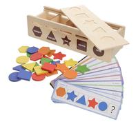 CLISPEED Giocattolo Educativo in Legno per Forme e Colori Gioco Sensoriale Divertente per Anno Blocchi Impilabili Colorati per Sviluppo Coordinazione Mano-Occhio e Cognizione