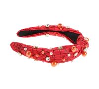 CLISPEED Halloween Headband For Women With Sparkling Rhinestones And Artificial Pearls Non Slip Secure Fit Hairband Elegant Halloween Costume Accessory For Party And Cosplay