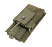 CLISPEED Heavy Duty Custodia Porta Radio Verde per Outdoor Pettorale con Supporto per GPS e Telefono per Sicurezza Campeggio e Escursionismo