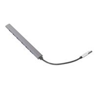 CLISPEED Hub USB Porte ad Velocità USB Adattatore Espansione Porte per Laptop Compatibile con Trasferimento Rapido Plug And Play Portatile Grigio
