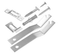 CLISPEED Kit 2 Pezzi Ganci per Appendere Cornici in Ferro Ferramenta Antifurto per Quadri e Specchi Installazione Semplice Compatibile Pareti Cartongesso e Legno per Musei Uffici e