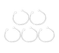 CLISPEED Kit Catena Sollevamento Valvola Battente Wc in Acciaio Inox 304, Set 5 Pezzi Gancio e Perline, Accessori per Serbatoio Water, Ricambio per Manutenzione Bagno