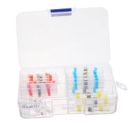 CLISPEED Kit Connettori Termorestringenti Resistenti all Acqua Assortiti Rosso Blu Bianco Giallo Terminali Isolanti per Elettrici con Crimpare Sicuro per Auto Applicazioni