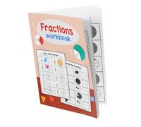 CLISPEED Kit Didattico Frazioni per Libretto Esercizi Matematici con Giochi Interattivi Strumenti di Apprendimento per Scuola dell'Infanzia Pagine per Apprendimento Base Numeratore e