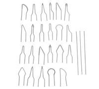 CLISPEED Kit Punte per Pirografia 26 Pezzi Pennini in Metallo ad Alta Impedenza Punte per Penna Pirografia Fai da Te da 1 MM Accessori Resistenti al Calore per Lavorazione Legno e