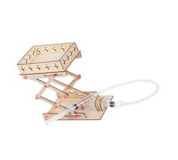 CLISPEED Kit Scientifico per Piattaforma Elevatrice Idraulica Giocattolo Educativo Manuale Legno per Esperimenti Stem e Laboratorio Sviluppo Motricità Fine e Apprendimento Idraulico