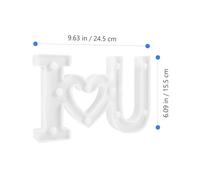 CLISPEED Lampada al Neon Lettere Luminose “i U” Decorazione Romantica per Matrimonio e Proposte, Insegna al Neon per Casa e Feste, Luce Decorativa da Tavolo per Soggiorno e Camera