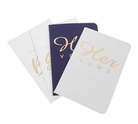 CLISPEED Libro dei Voti Nuziali Bianco Set per lui e per Lei Biglietti di Giuramento Matrimonio Decorativi per Cerimonie e Feste Libro per Matrimonio Design Semplice e Pratico