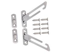 CLISPEED Limitatore per Finestre in Acciaio Inossidabile con Ganci Antivento e Serrature di Sicurezza per Fermo per Porte Scorrevoli e Finestre Battente Protezione e Chiusura Sicura Interna