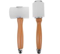 CLISPEED Martello a Mazza in Nylon per Lavorazione Pelle Fai da Te, Set da 2 Pezzi Manico Ergonomico Antiscivolo, Mazzuolo per Installazione Mobili e Artigianato, Leggero e Resistente