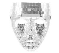 CLISPEED Maschera da Masquerade Disco Argento Luce LED per Party e Carnevale Leggera e Resistente per Feste e Performance