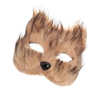 CLISPEED Maschera Faccia Pelosa Marrone per Halloween e Mascherata Costume Animale Cosplay Comfort Lungo Uso Decorazione Festa