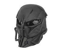 CLISPEED Maschera Fantascientifica Full Face Nera Leggera e Ventilata per Costume e Gioco all Aperto Protezione Completa e Design Realistico per Supereroi e Fantasia