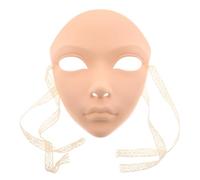 CLISPEED Maschera Tradizionale Hanfu Bianca in Plastica Design Dipinto a Mano, Maschera di Bellezza Completa per Cosplay, Festa e Spettacolo Teatrale
