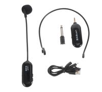 CLISPEED Microfono Wireless Archetto Uhf Nero Batteria Integrata 500-800mah per Insegnanti e Artisti, Connessione senza Fili e Autonomia Fino a 8 Ore
