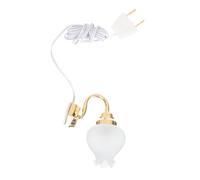 CLISPEED Mini Lampada da Parete LED a Tulipano Decorazione Luminosa in Miniatura per Casa delle Bambole Accessorio Artigianale 5V Filo per Arredare Ambienti Giocattolo e Scenari Interni