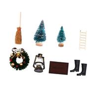 CLISPEED Mini Ornamenti Natalizi in Decorazioni Fai da Te per Case di Bambole Accessori per Micro Landscape per Decorare Case di Bambole e Porte Atmosfera di Natale