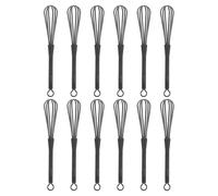 CLISPEED Miscelatore Manuale per Tinture Chioma 12 Pezzi in Plastica Nera, Frusta per Crema Colorante, Strumento Multiuso per Salone e Uso Cucina, per Miscelare Uniformemente