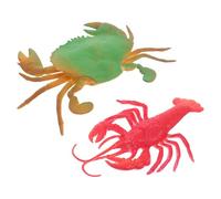 CLISPEED Modelli Realistici di Animali Marini in Plastica per Figure Educative di Granchio e Aragosta Giocattoli Interattivi per Apprendimento e Decorazione a Tema Oceano