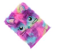 CLISPEED Notebook Peluche Cartoon Gatto Taccuino Studenti con Carta Colorata Elegante Diario Creativo per Appunti Disegni e Poesie Regalo per Ragazze e Amici