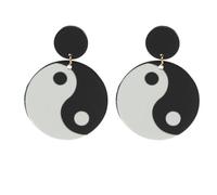 CLISPEED Orecchini Pendenti Tai Chi Yin Yang da Donna, Eleganti Gocce Auricolari in Lega Leggera Anallergica, Ciondolo Decorativo Chic per Uso Quotidiano e Regali a Mamma