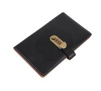 CLISPEED Organizzatore per Assegni in Pelle Pu con Lucchetto a Combinazione, Portacarte con 24 Scomparti e Raccoglitore per Ricevute da 48 Unità, Porta Documenti Compatto per Uso Aziendale