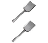 CLISPEED Pala la Pulizia della Stufa in Ferro Argento Manico lungo 2 Pezzi, Accessorio Sicuro e Resistente per Rimuovere Cenere e Carbone in Cucina o Stufa