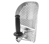 CLISPEED Paletta per Rilevamento dei Metalli nel Terreno e Setaccio per Sabbia in Acciaio Inox Manico in Plastica ABS, Leggera e Resistente, per Spiaggia e Ricerca Tesori