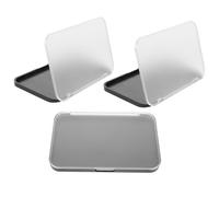 CLISPEED Palette Di Ombretti Magnetici Vuoti Da 3 Pezzi: Scatola Portatrucchi Fai Da Te Per Fard in Polvere - Vassoio Per Trucco in Plastica Con Coperchio Trasparente Satinato