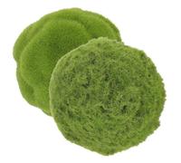 CLISPEED Palline di Muschio Artificiale Forma Realistica Verde 2 Pezzi in Schiuma e Plastica per Decorazioni da Giardino e Acquari, per Regali Fai-da-Te e Paesaggi