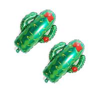 CLISPEED Palloncini Verde Facili da Gonfiare e Resistenti alla Perdita D'aria in Alluminio a Forma di Cactus 5 Pezzi Decorazione Creativa per Festa in Bar o Club