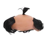 CLISPEED parrucca samurai berretti buio impostore margine parrucche costume da berretto calvo uomini con berretto calvo testa calva di halloween Filo ad alta temperatura Nero