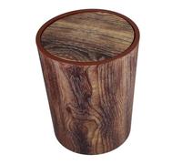 CLISPEED pattumiera Resto per il bagno Bancella per la camera piccolo cestino per l'ufficio cestino della spazzatura Cestino per il bagno Cash può plastica Marrone chiaro