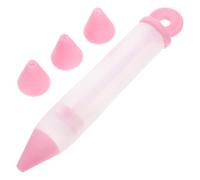 CLISPEED Penna per Decorare Dolci in Silicone 4 Beccucci Multifunzione per Torte Biscotti e Crema Set Utensili per Pasticceria Professionale Rosa