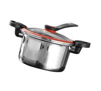 CLISPEED Pentola Bassa Pressione in Acciaio Inossidabile Antiaderente con in Micro Pentola Versatile per Zuppa e Cottura Resistente e Facile da Pulire