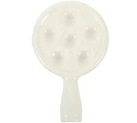 CLISPEED Piatto Escargot in Ceramica Premium con Antiscivolo per Forno e Microonde Adatto Crostacei Funghi e Dessert Resistente e Facile da Pulire