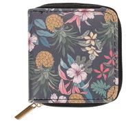 CLISPEED Piccolo portafoglio compatto da donna con motivo floreale, materiale PU e chiusura a cerniera, confortevole sensazione al tatto, per occasioni e per tenere monete