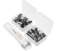 CLISPEED Pinzatrice Riutilizzabile per Ufficio e Casa con Erogatore di Clip Trasparente Set 1 Pezzo con 2 Ricariche Strumento di Rilegatura Documenti Resistente e Facile da Usare