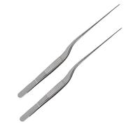CLISPEED Pinzette Da Cucina in Acciaio Inox 2 Pezzi, Pinzette Per Alimenti Sottili Per Impiattamento Professionale, Strumenti Per Decorare Piatti, Utensili Per Uso Domestico e Ristorazione