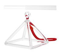 CLISPEED Piramide di canto al quarzo da 10,2 cm, strumento per terapia del suono, con martello per spazi di meditazione e casa, pace interiore e miglioramento degli effetti delle onde sonore