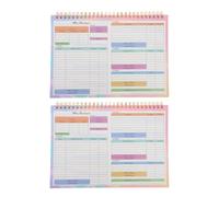 CLISPEED Planner Settimanale per Budget e Monitoraggio Spese 2 Pezzi, Libro di Contabilità in Carta B5 Registrazione Chiara e Gestione delle Finanze
