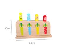 CLISPEED Pop Up Legno Colorati per Cartone Animato per Sviluppo Cognitivo Coordinazione Occhio Mano e Apprendimento Colori Sicuro e Levigato Stili Casuali