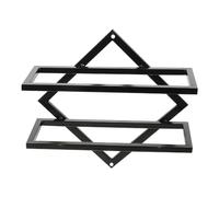 CLISPEED Porta Bottiglie Vino da Parete Moderno in Nero Supporto Creativo e Resistente per Esposizione Vini Mensola Compatta Elegante per Cucina e Bar Regalo Originale per Appassionati di