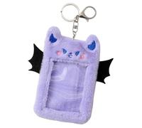 CLISPEED Porta Carte in Peluche Visibile con Estensioni a Forma di Demone Custodia Sottile e Riutilizzabile per Tessere Porta Id Credito Protettore Leggero e Resistente per Studenti e