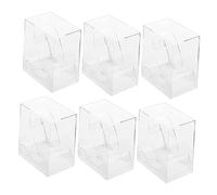 CLISPEED Porta Orologio Trasparente 6 Pezzi Scatola Espositiva Per Orologi e Braccialetti Kit Portagioielli Portatile Per Conservazione Sicura e Organizzazione Gioielli